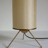 1950s brass tripod table lamp