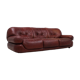 Vintage leather 3 seater sofa Mobil Girgi, 1970s