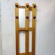 Vintage pine wall coat rack