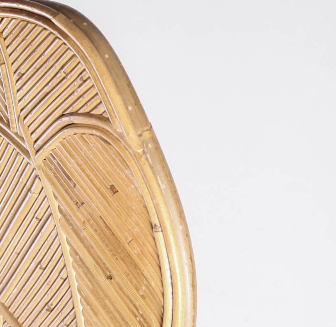 Rattan "leaf" mirror