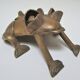Sculptural frog brass vintage African art