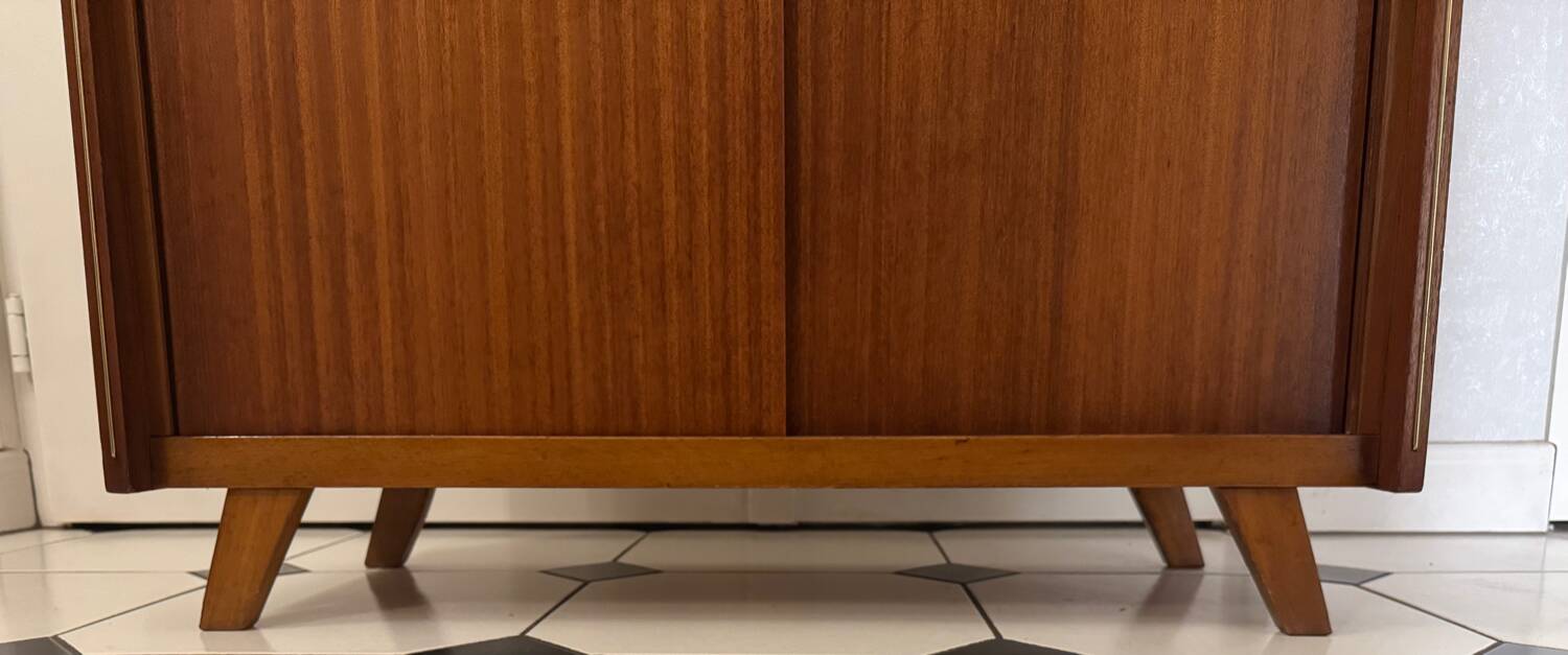Vintage shoe cabinet with splayed legs