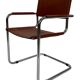 Set of 4 Bauhaus cantilever chairs cognac leather and chrome Design