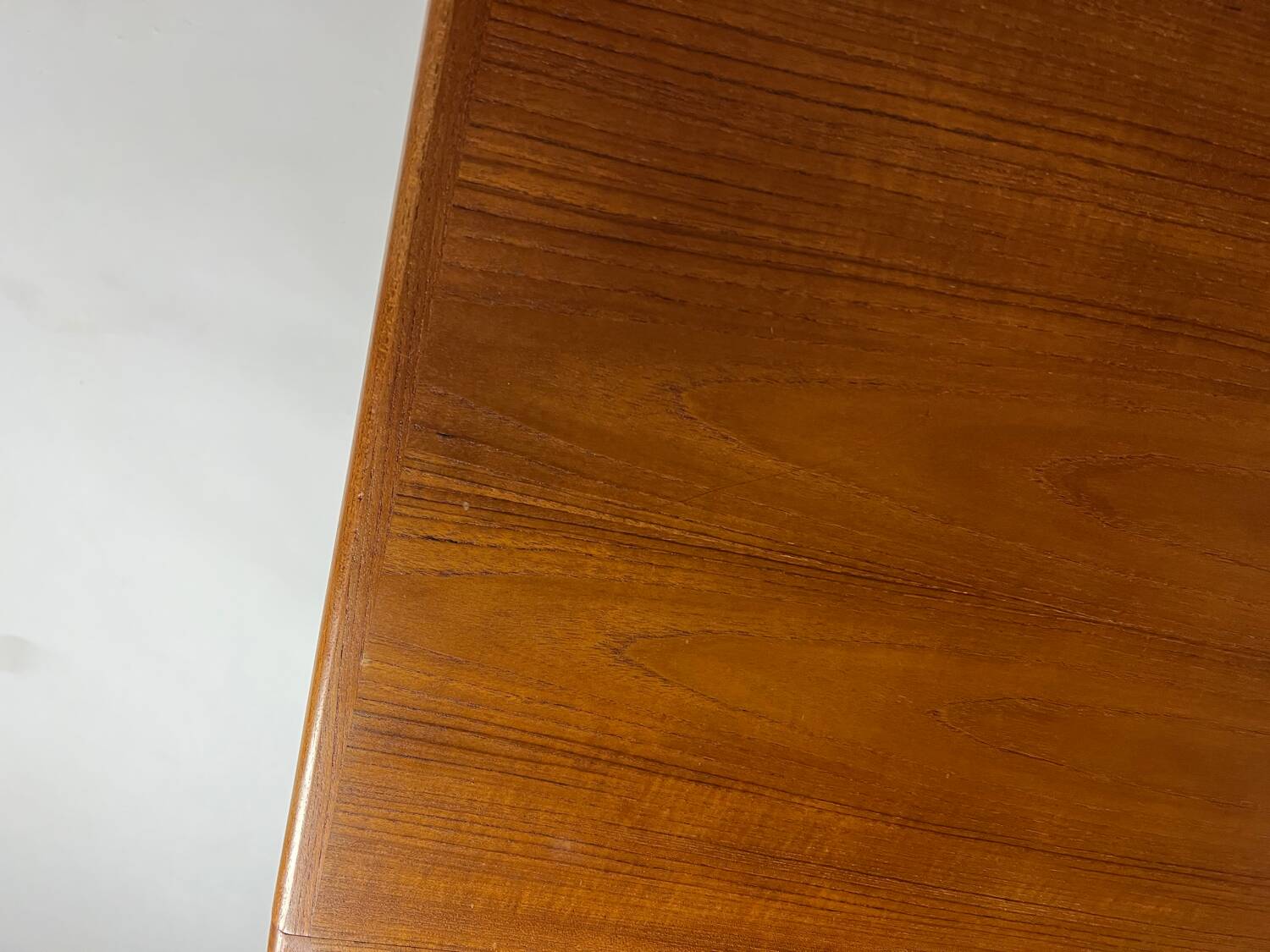 Danish teak round dining table extendable vintage design