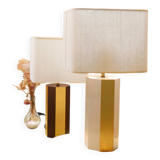 Lampe la Luco finition laquée blanc & or jaune