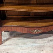 Bureau in the Louis XV style with rosewood marquetry and a marble top.