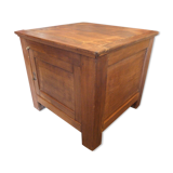 Coffre en teck vintage ancien tijori massif 78x75x69cm