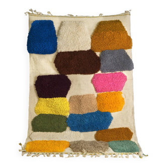 1970s Color Pop Vintage Moroccan Rug