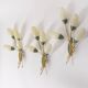Set of 3 Vintage 1950s Wall Sconces in Floral Style, Italian Design