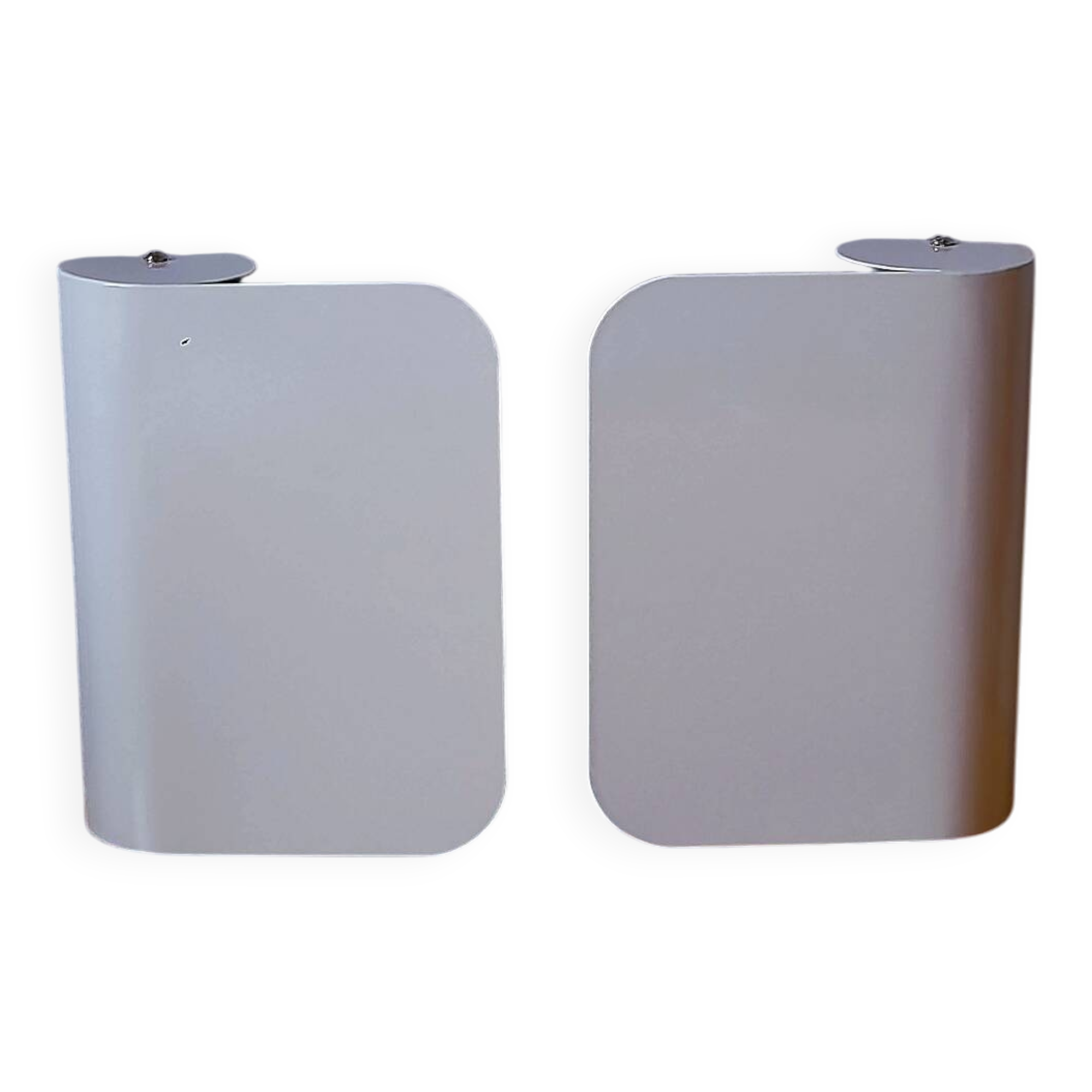 White lacquered metal wall sconces