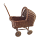 Vintage wicker doll landau