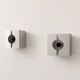 Pair of vintage wall sconces, brushed metal, France, 1970.