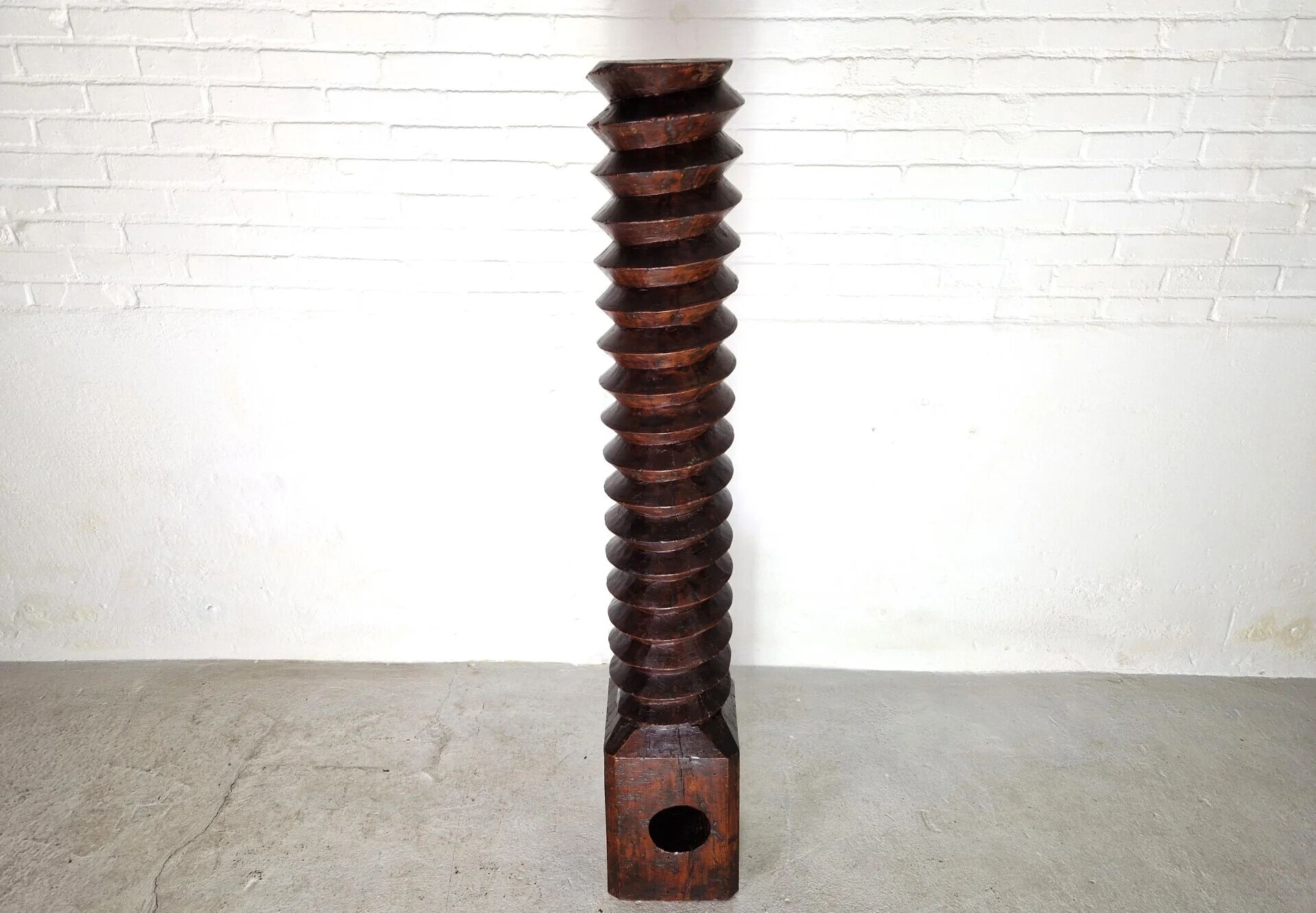 Sculptural antique wine press, France 19th century