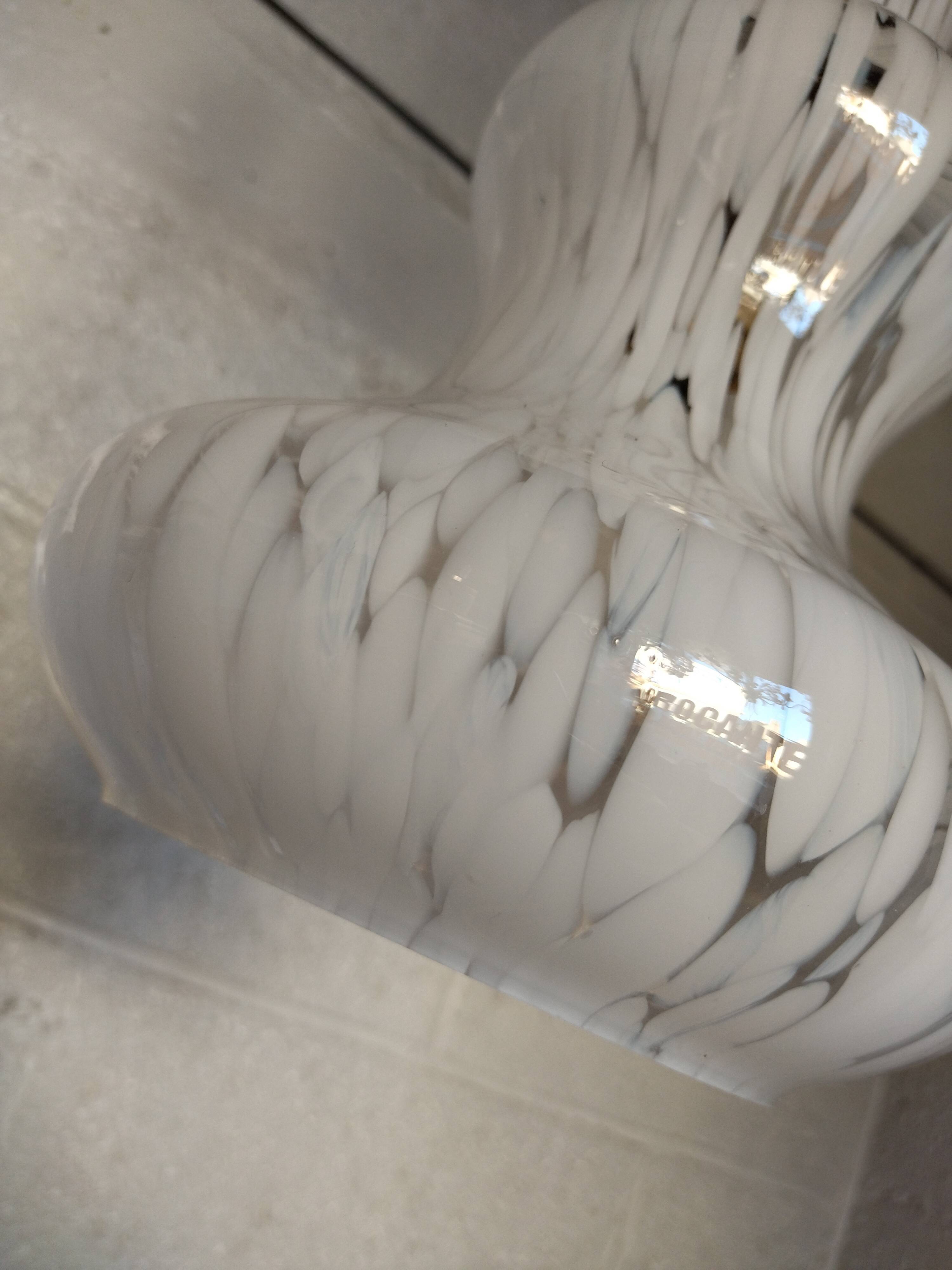 Vintage 70s glass pendant lamp