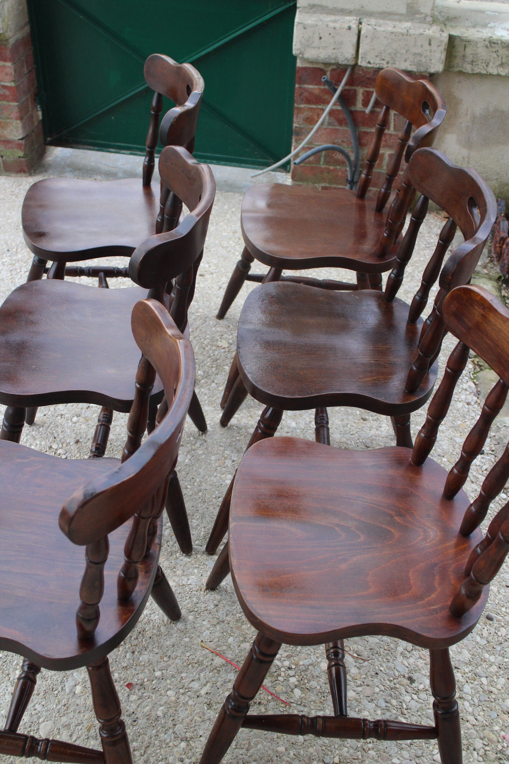 Series of 6 western chairs