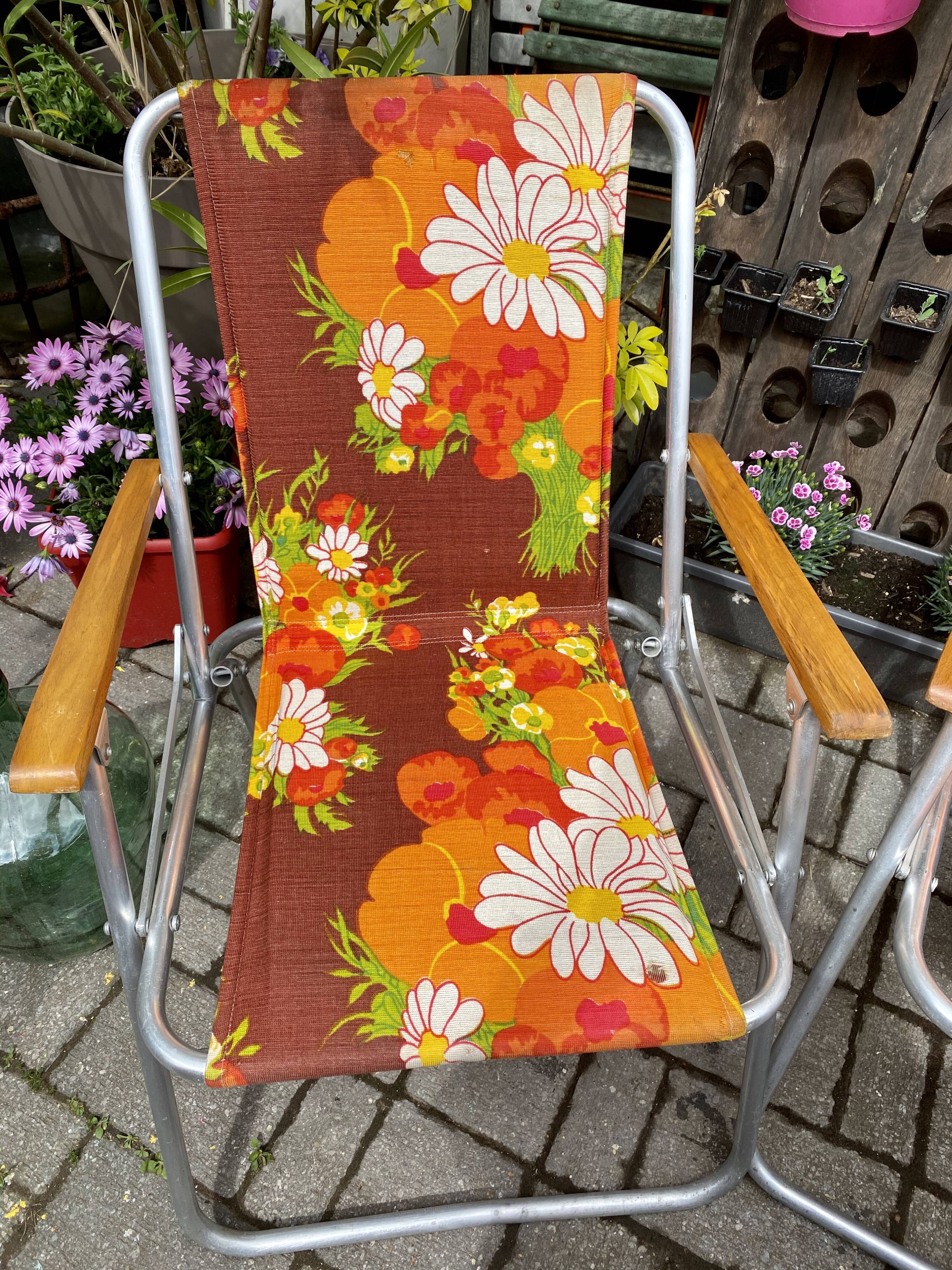 Pair of vintage camping chairs