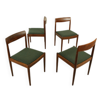 Wool and teak dining chairs by Lübke, 1960s, set of four