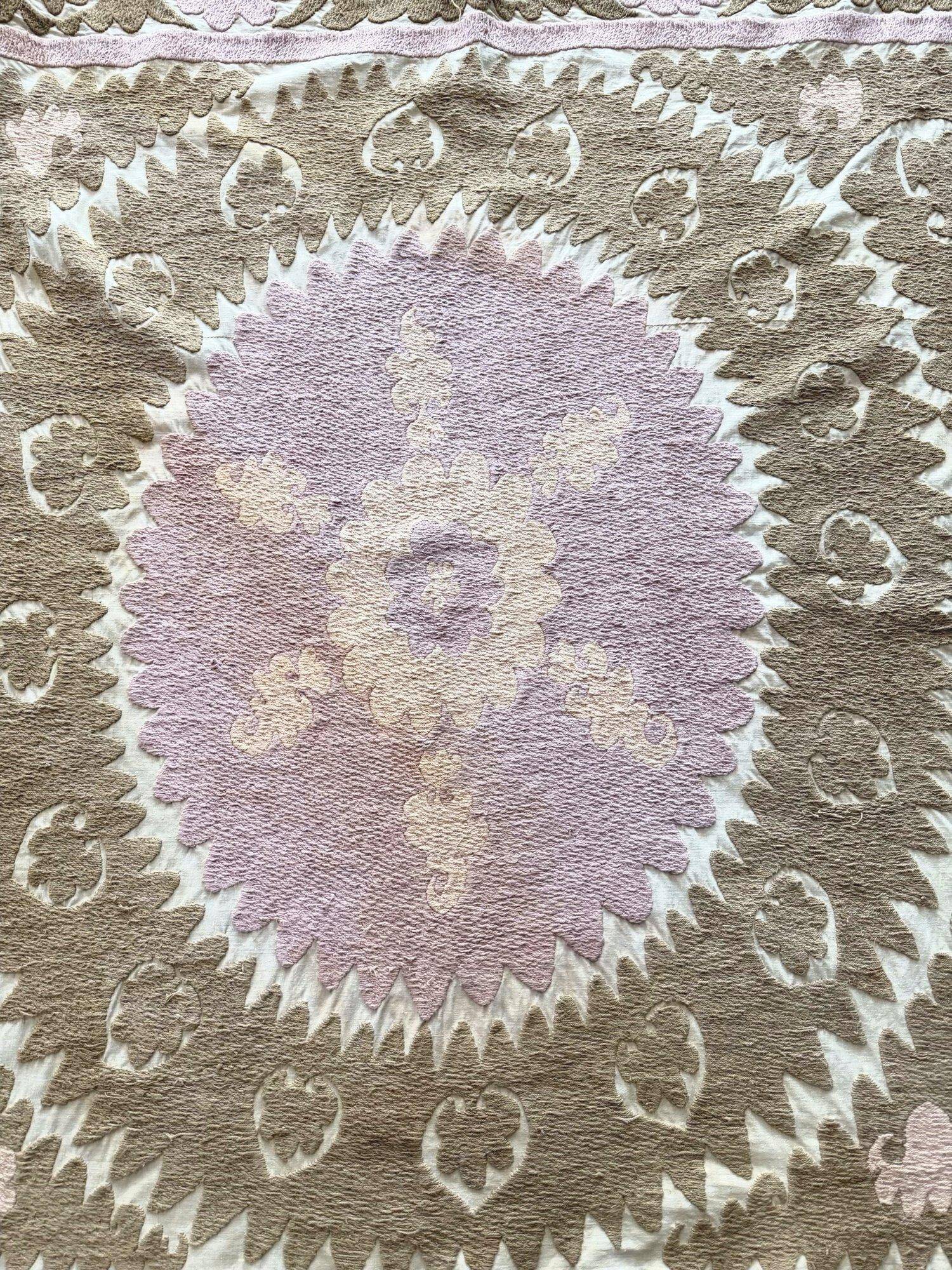 Vintage hand-embroidered tablecloth 145x159 cm