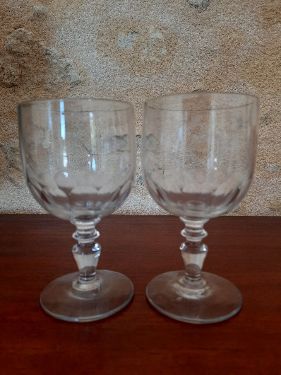 Crystal wine glasses