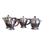 Art Deco silver-plated coffee and tea service, stamped.
