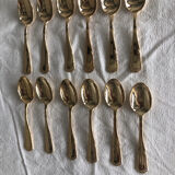 12 small teaspoons in Vintage golden metal