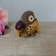 Hand carved Rinconada ceramic owl figurine made in Uruguay