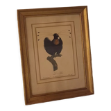 Bird engraving