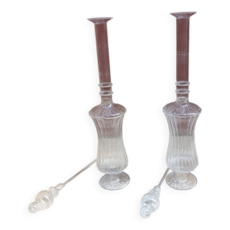 Pair of carafes with pipettes / Decorative carafes / Perfume bottles