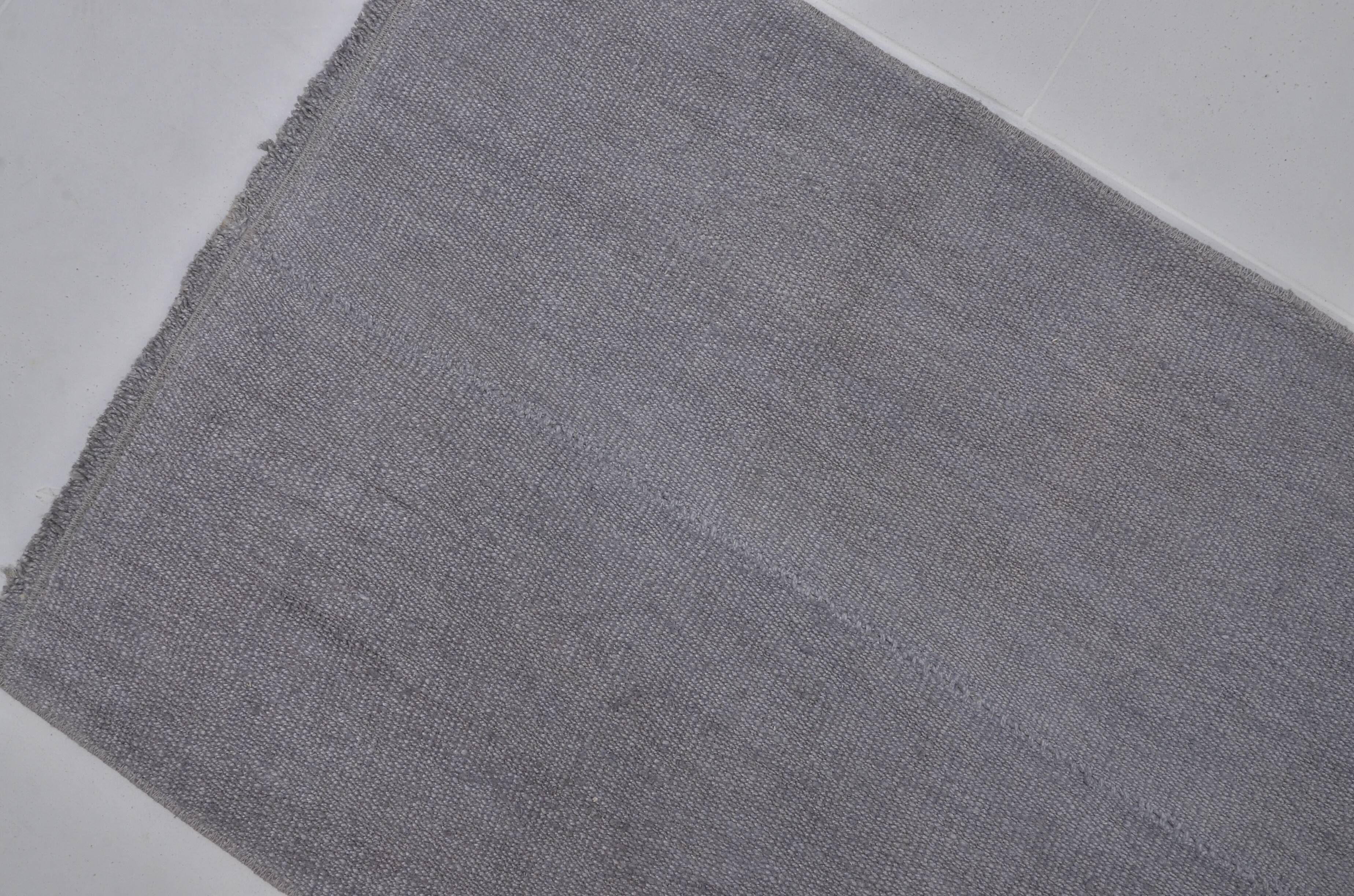 Vintage Grey Hemp Kilim Rug sku 3955