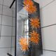 Coffee table vintage ceramist adri ceramic and metal vallauris dahlias 1960