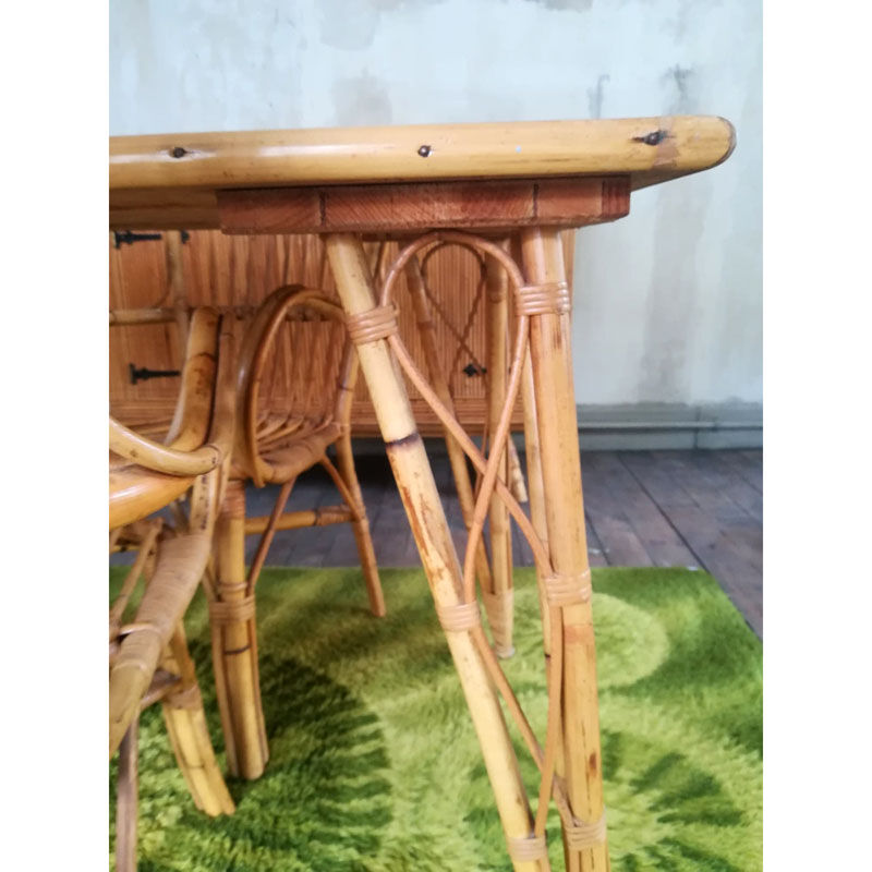 Bamboo and rattan table
