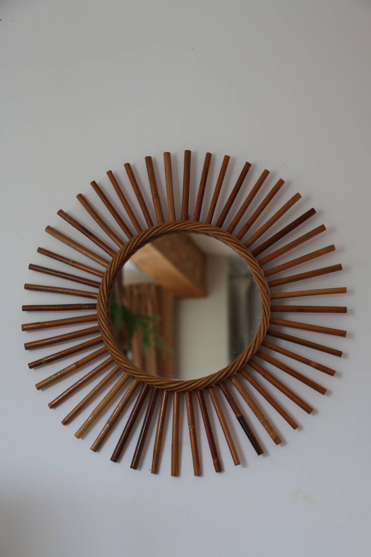 Rattan sun mirror 400mm