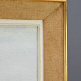 Painting “Boats at Low Tide”, signed J-P. Guinegault – 2nd part 20th century