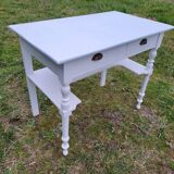 Coiffeuse, console en bois peint