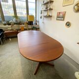 Round Extendable Table, Denmark 1960s/1970s, Mid-C, Vintage