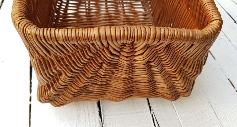 70s wicker basket