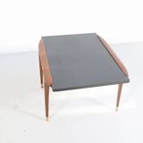 1960s TEAK AND SLATE COFFEE/SIDE TABLE