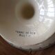 Dish on foot green iron earth diametre 22.5cm
