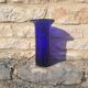 Blue blown glass vase.