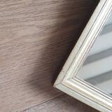 Rectangular mirror in vintage gilded wood, 78x30 cm