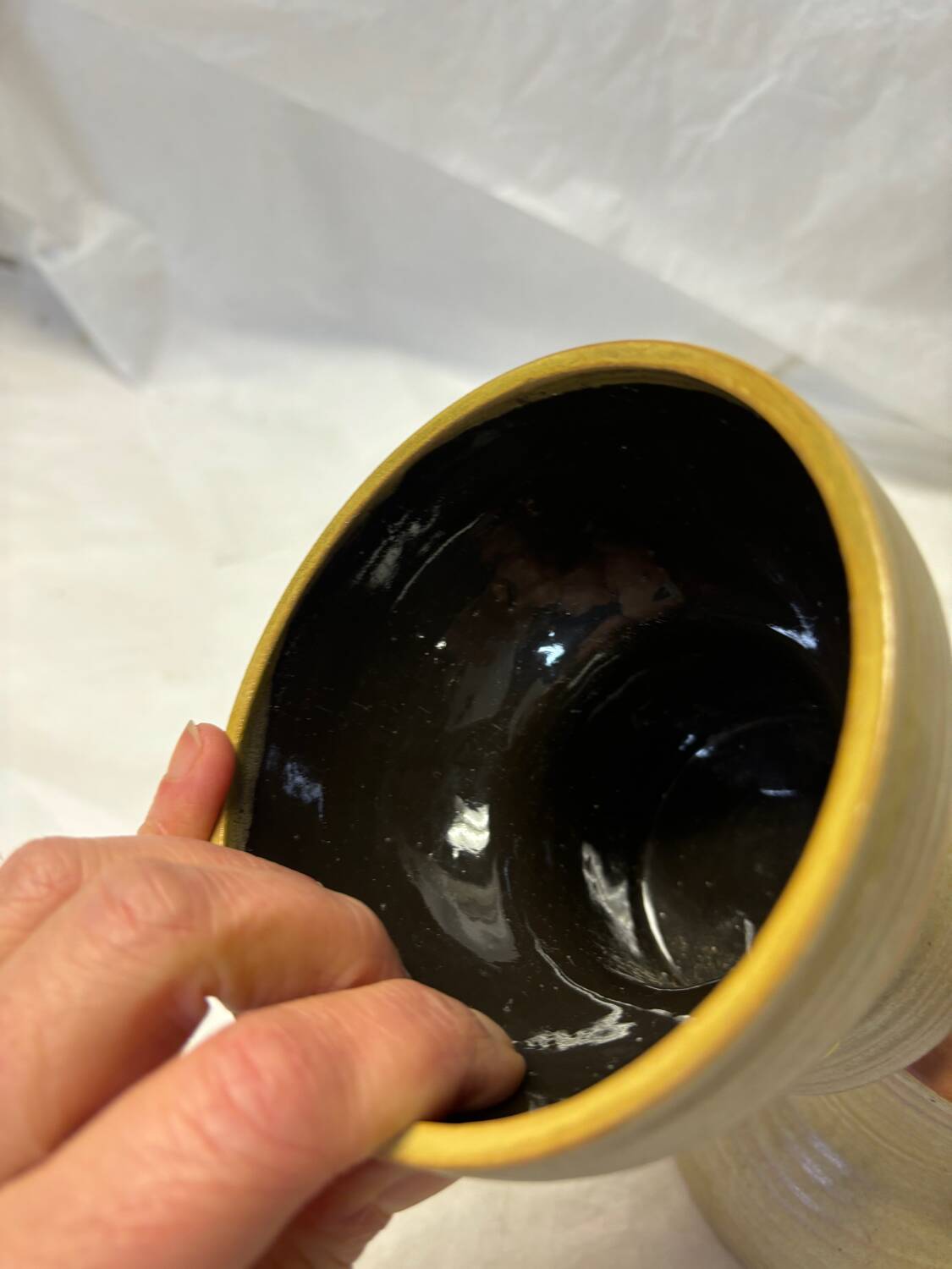 Set of 2 German ceramic candle holders