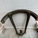Wall lamp console - half moon carved wood old gilded