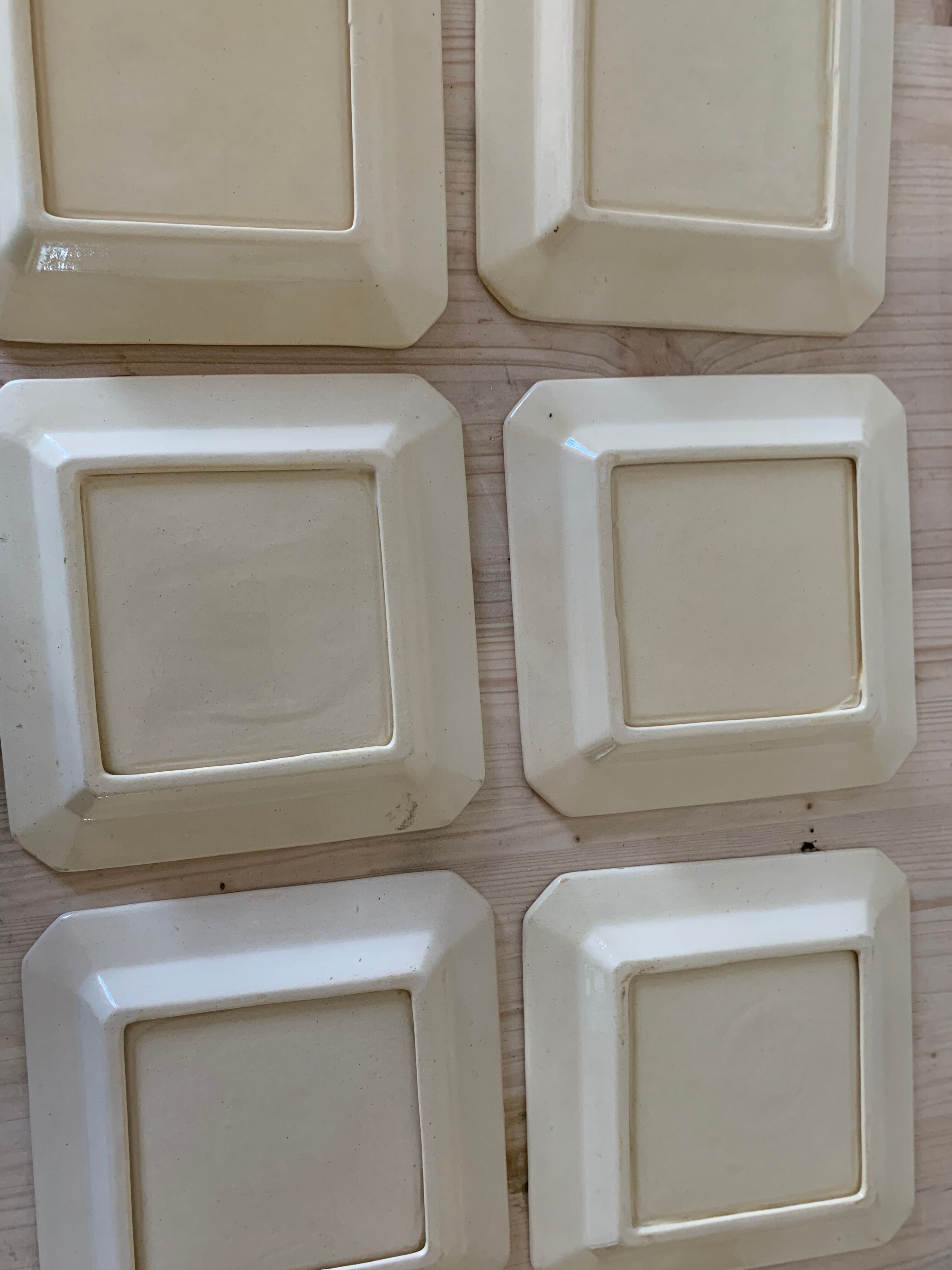 Square dessert plates