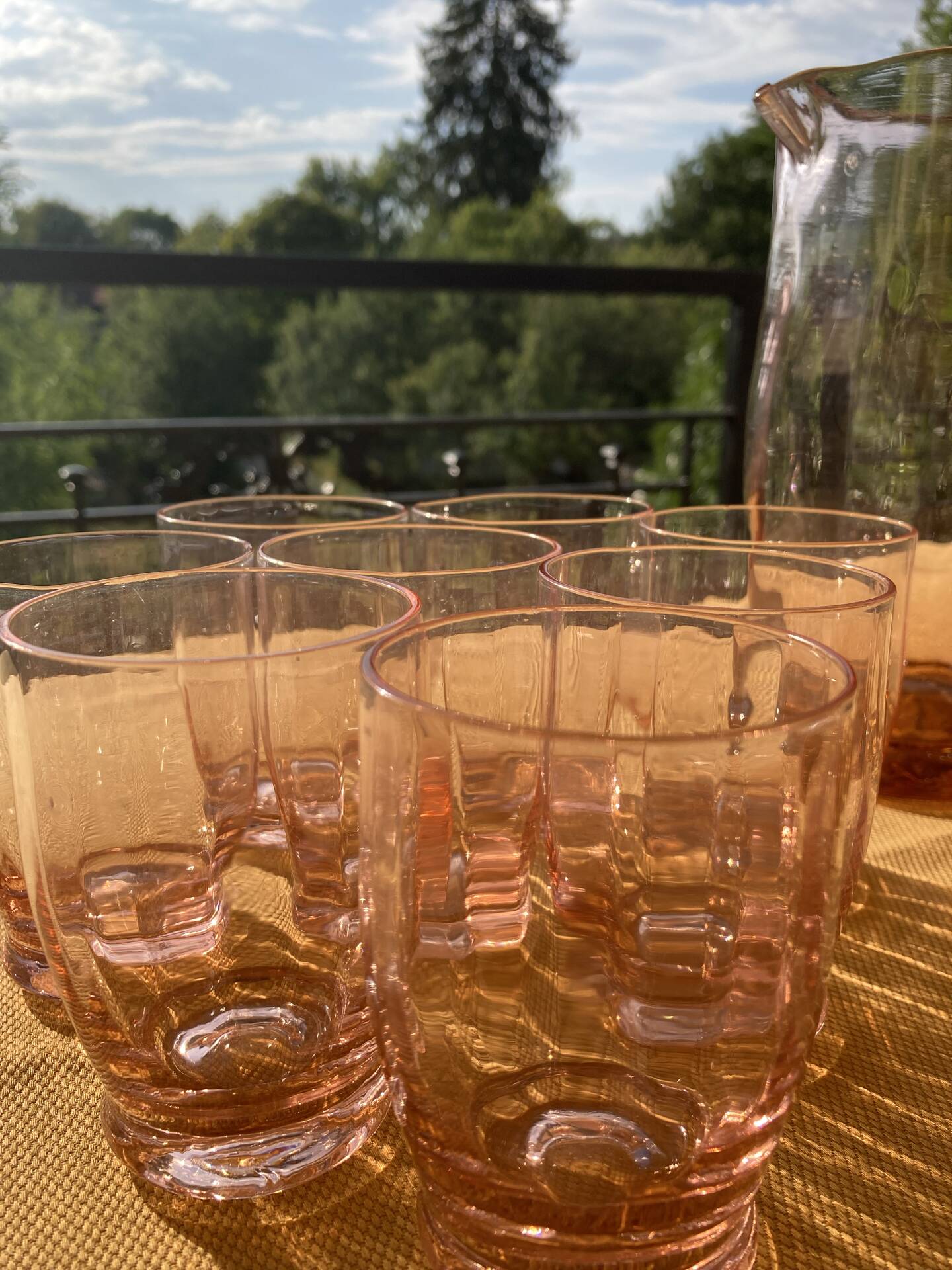 Service of orangeade in antique Rosaline.