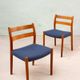 Set of 2 Model No. 84 Teak Chairs by Niels Otto Møller, Denmark, 1960s