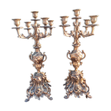 Pair of bronze candelabra nineteenth century
