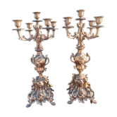 Pair of bronze candelabra nineteenth century