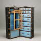 Vintage travel trunk Valigeria Inzaghi in faux leather, Italy, 20th century