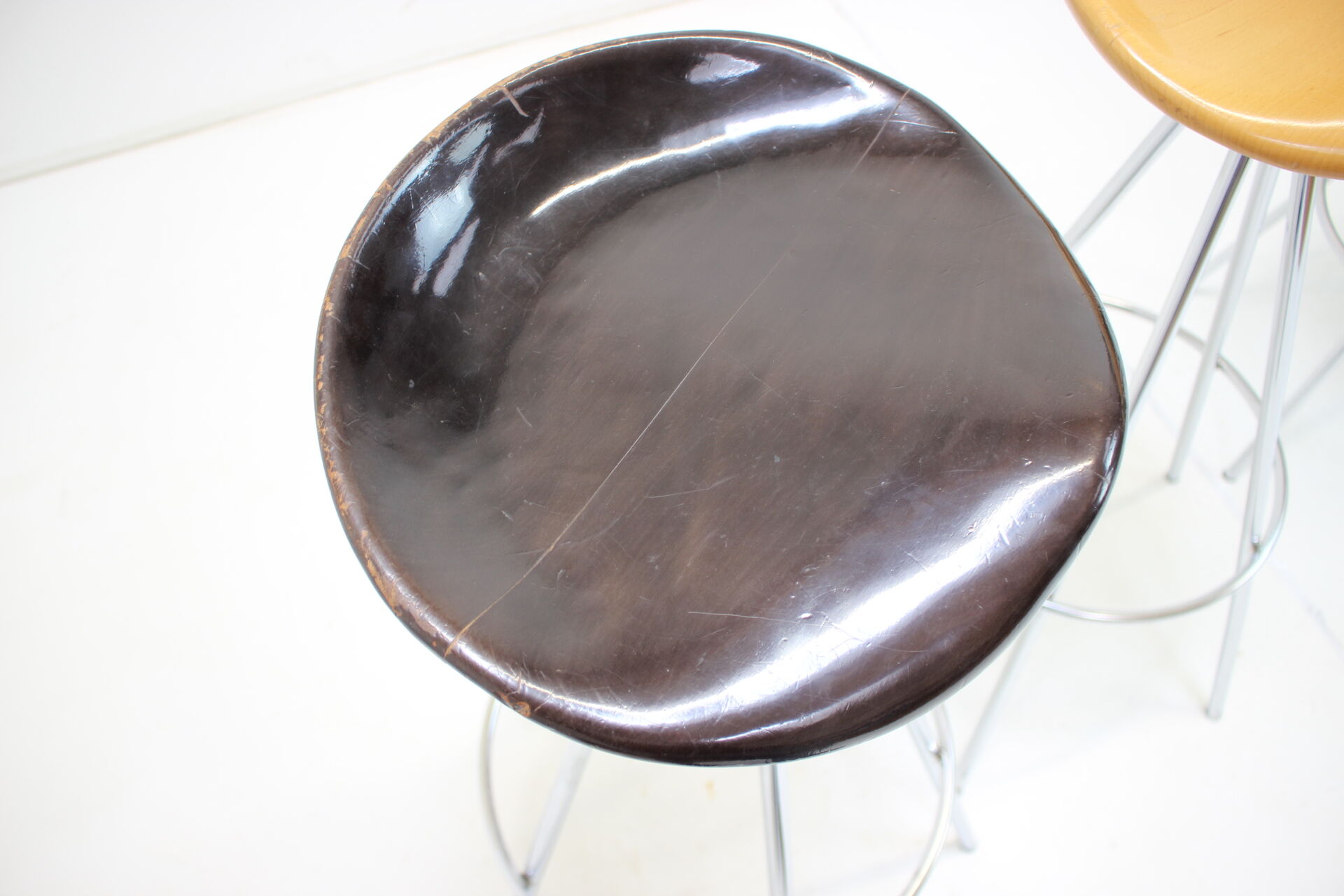 Set of Four Beech Jamaica Bar Stools by Pepe Cortés, 1990s