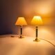 A set of two column lamps in hollywood regency style
